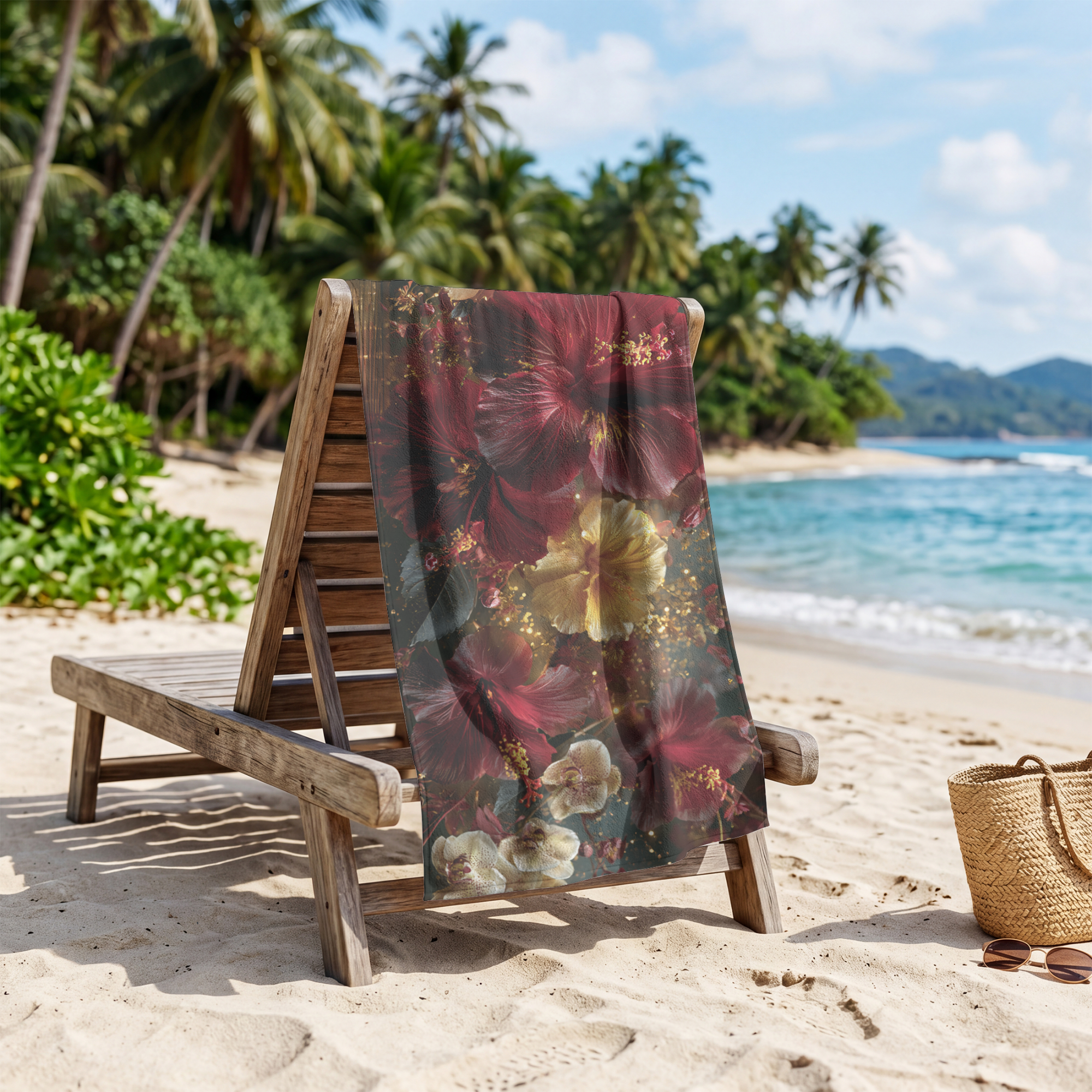 Personalized Botanical Towel with Custom Floral Print