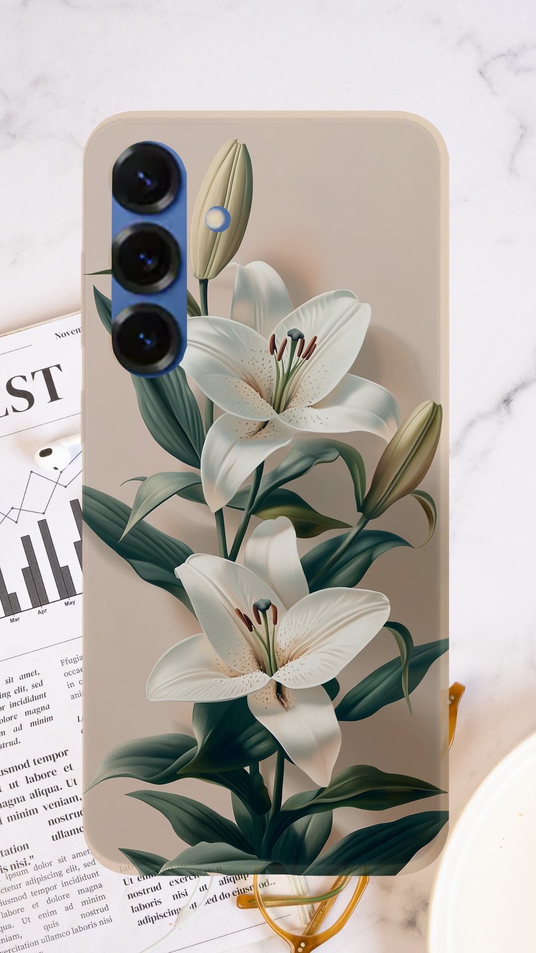 Personalized Floral Radiance Samsung Galaxy Case with Custom Name
