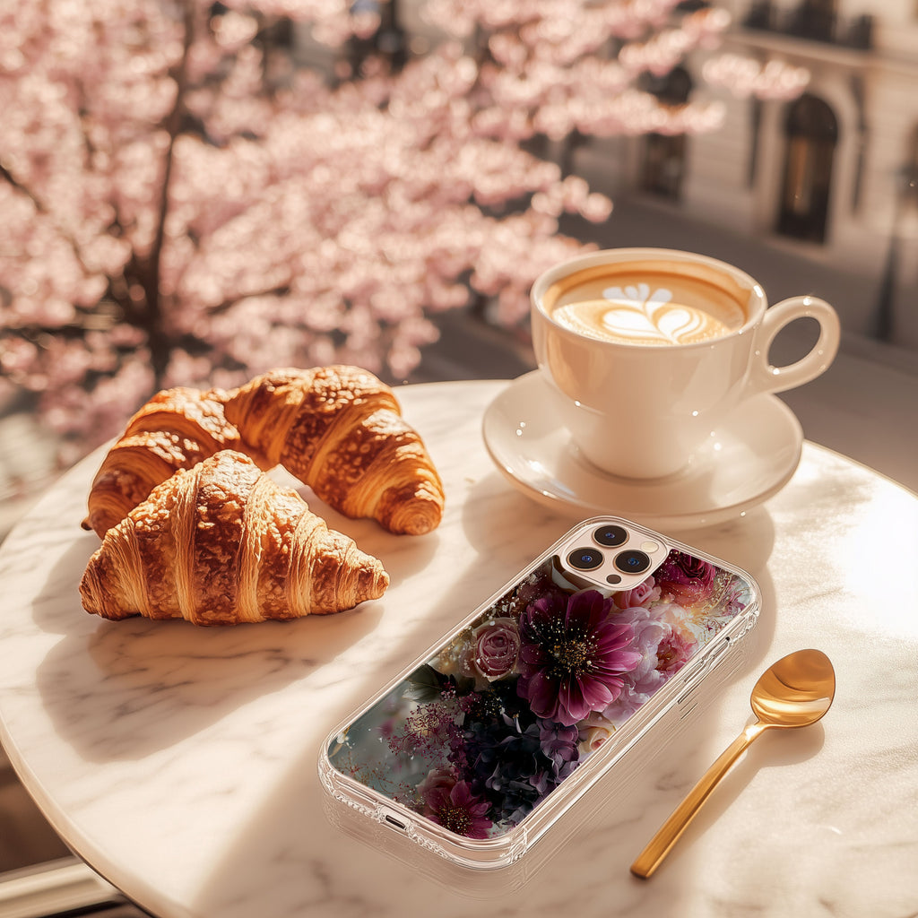 Personalized Floral Heritage iPhone Case with Custom Name & Elegant Botanical Shield