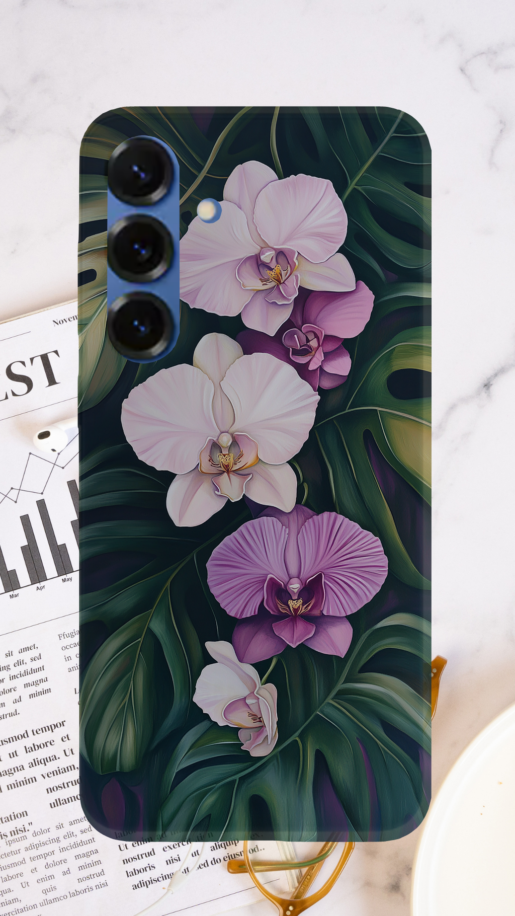 Personalized Botanical Whisper Samsung Galaxy Case with Custom Name