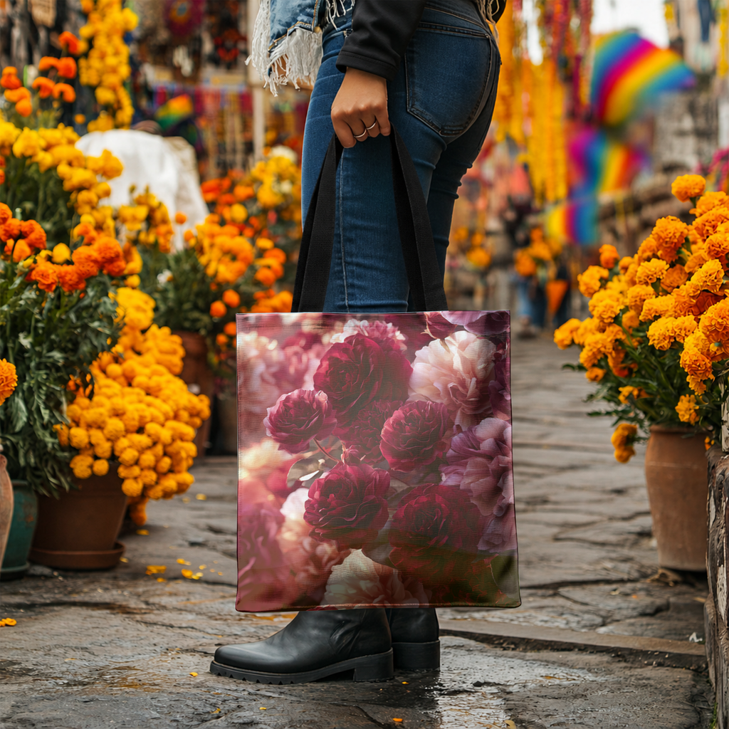 Personalized Botanical Carryall Tote Bag with Custom Name for Daily Adventures
