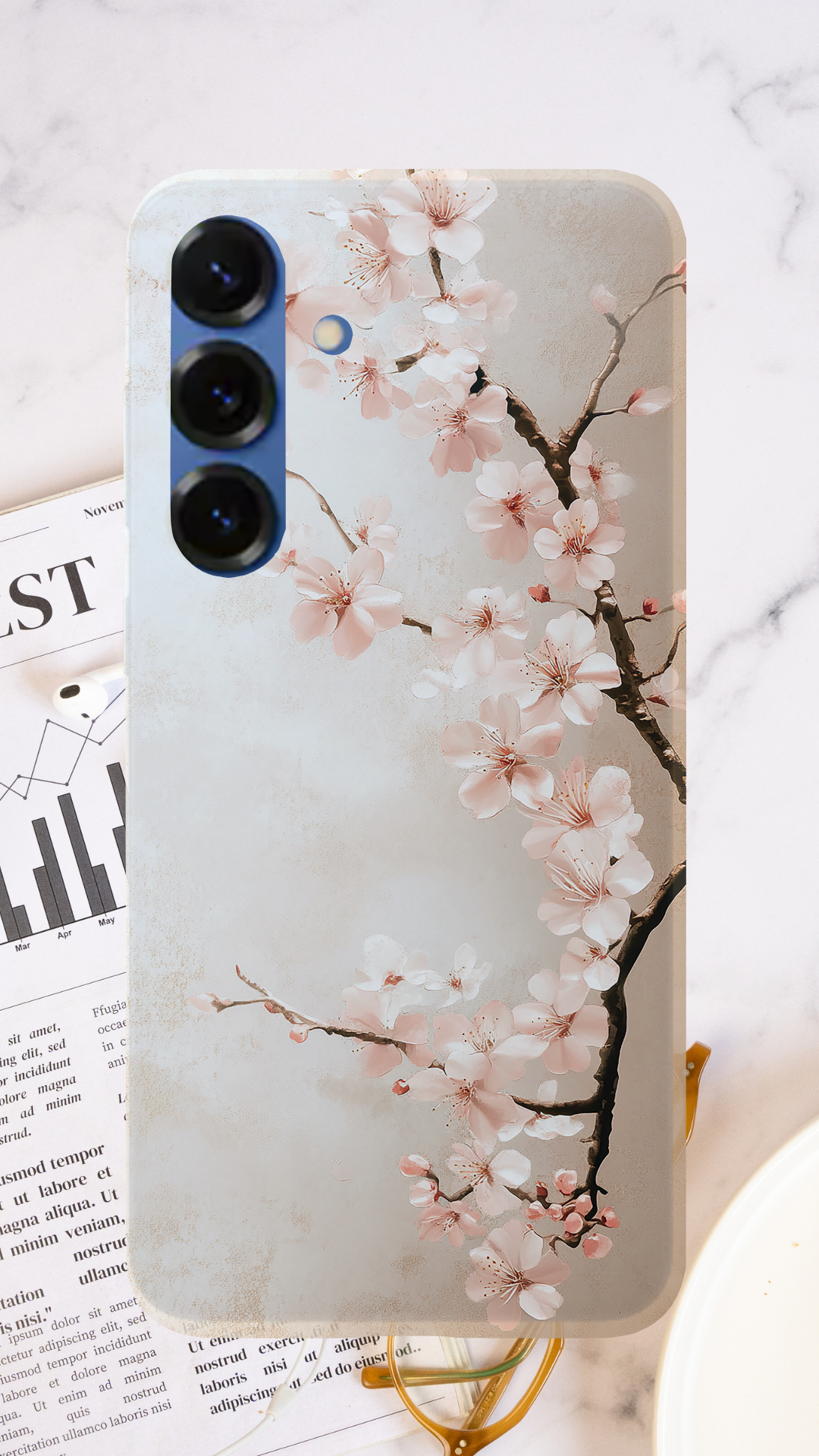 Personalized Floral Whisper Samsung Galaxy Case with Custom Name