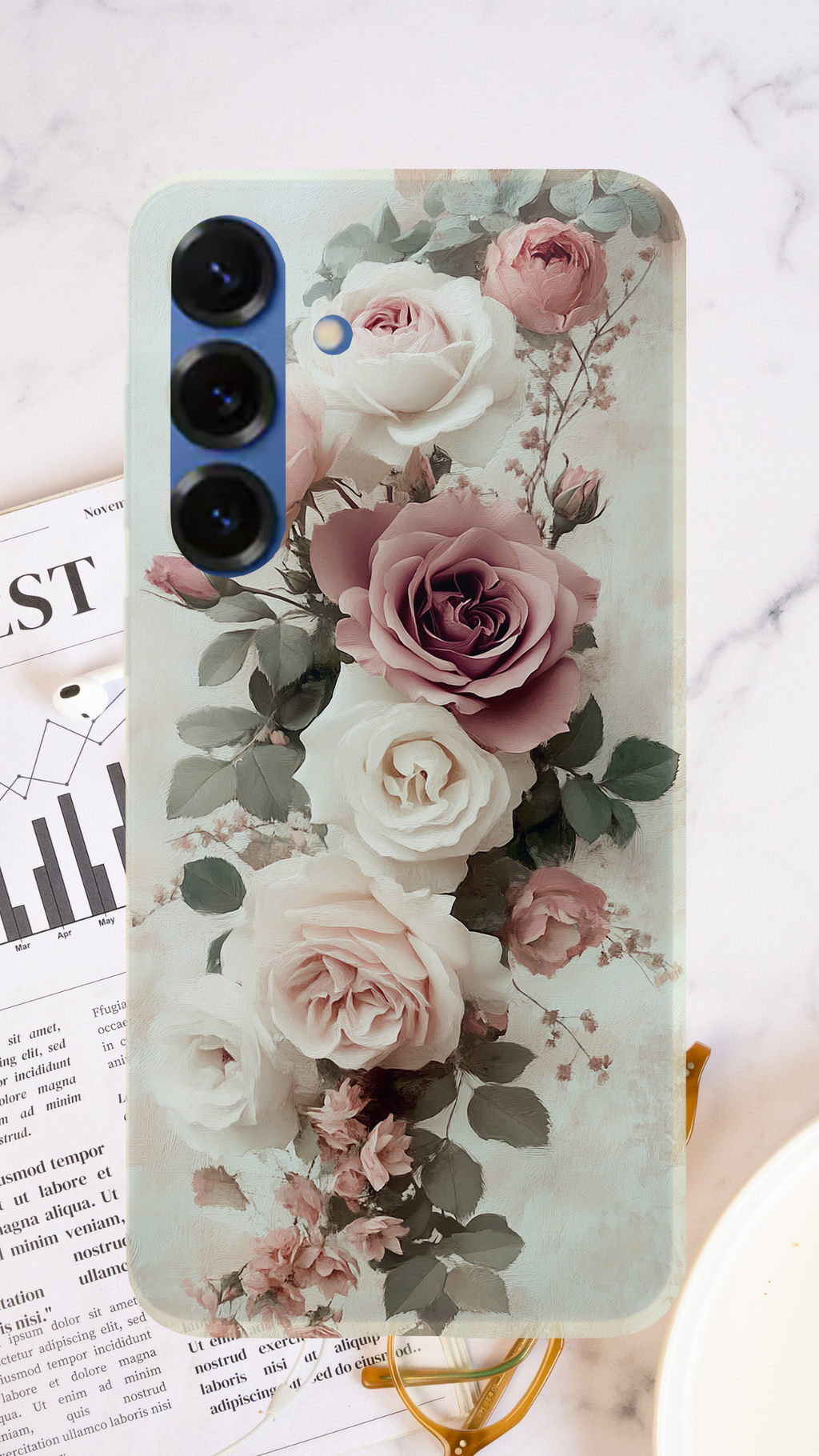 Personalized Blossom Charm Samsung Galaxy Case with Custom Name