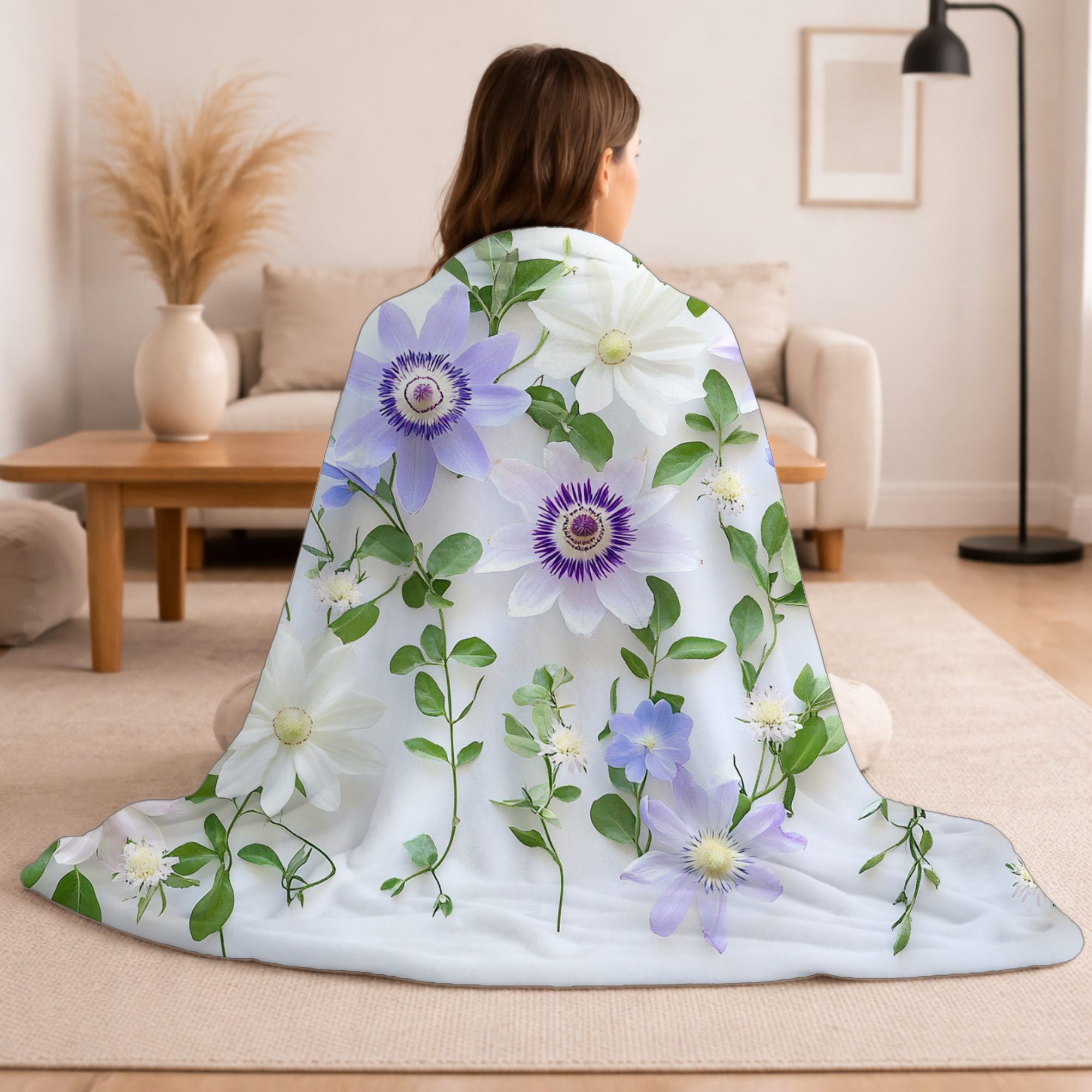 Personalized Petal Cottage Sherpa Blanket for Relaxing Evenings