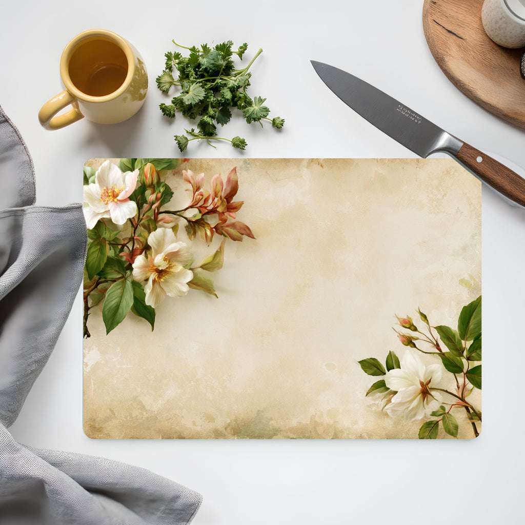 Meadow Glass Cutting Board Personalized for Nature Inspired Kitchens