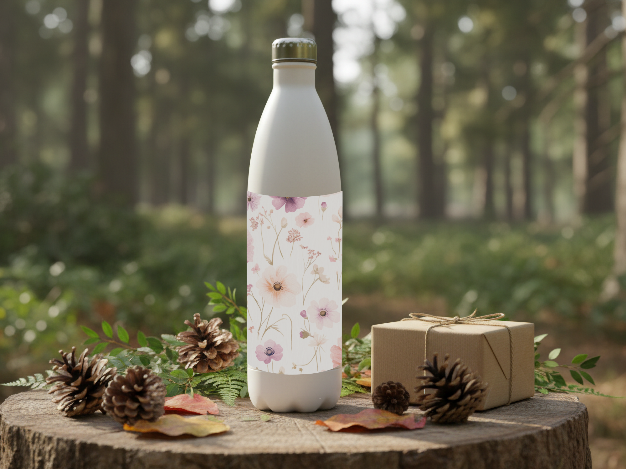 Cosmos Bipinnatus Stainless Steel Water Bottle Personalized for Countryside Bloom Travels