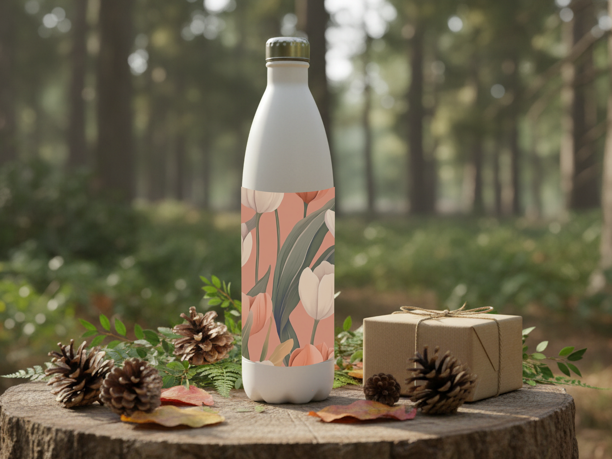 Tulip Stainless Steel Water Bottle Personalized for Orchard Path Refreshment
