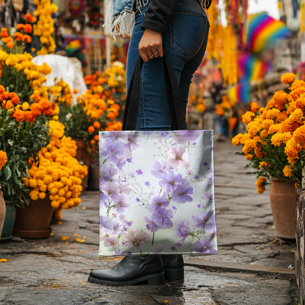 Custom Bloom Tote Bag with Personalized Name for Shopping, Travel & Everyday Carry