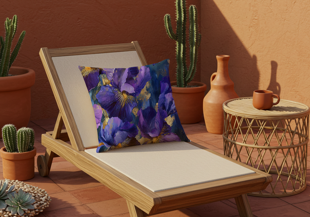 Personalized Iris Petalcrest Pillow with Custom Name