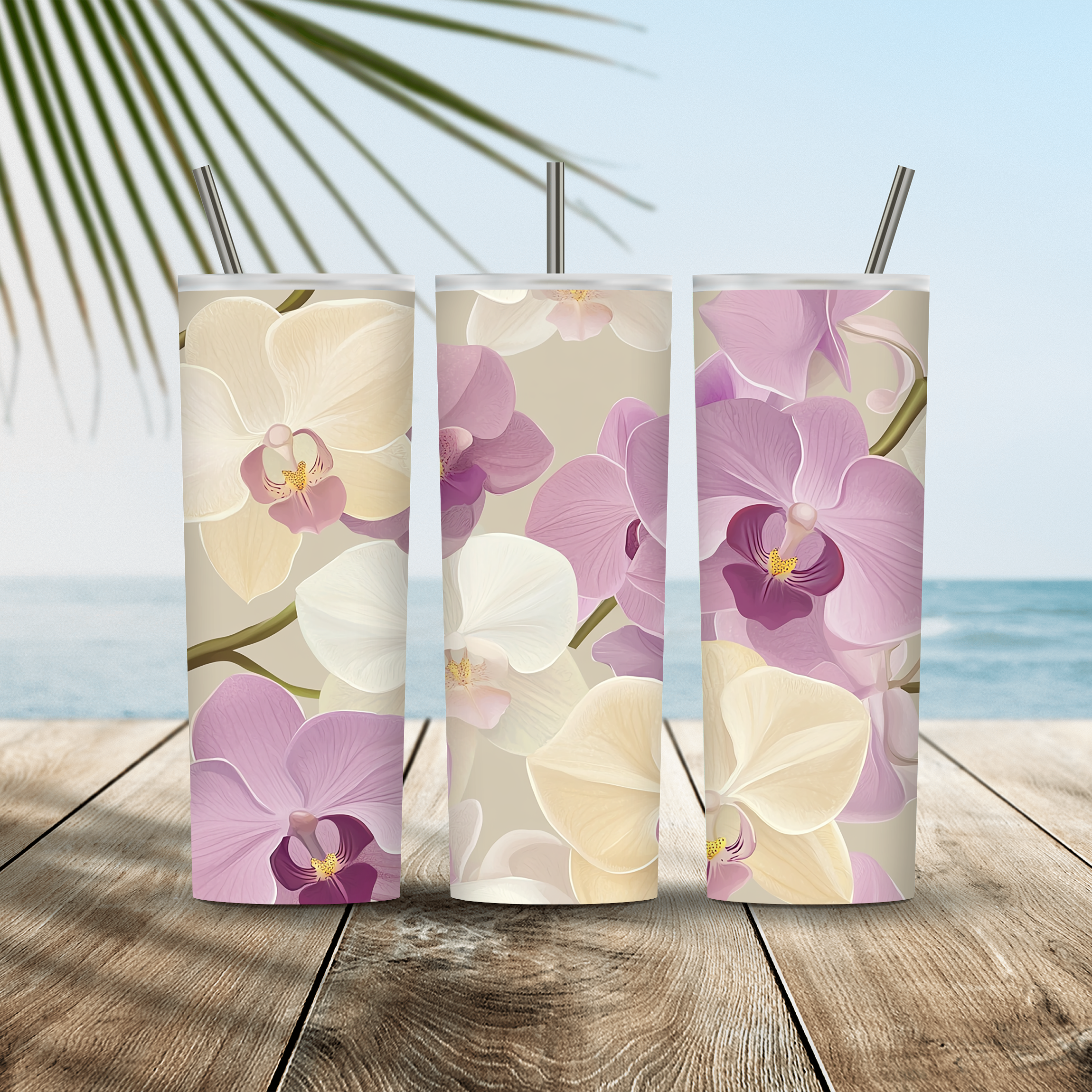 Personalized Petal Haven Stainless Steel Tumbler with Custom Name
