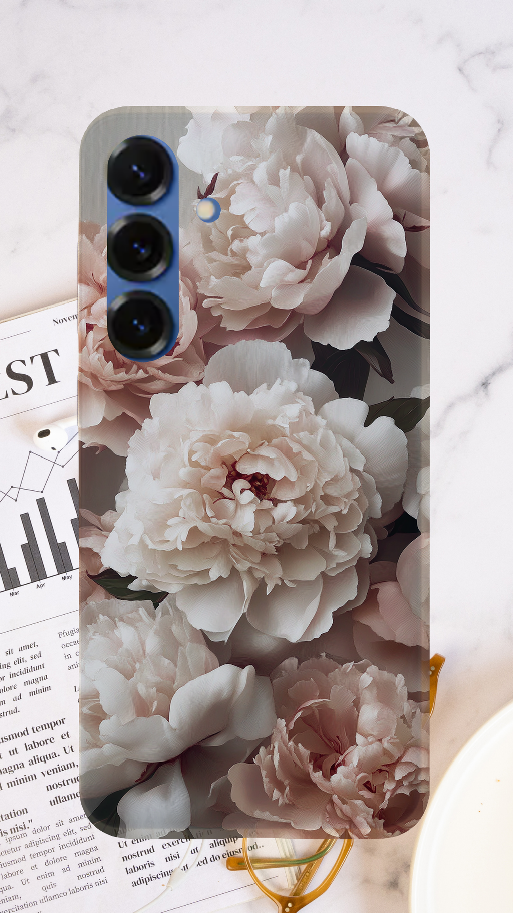 Personalized Botanical Elegance Samsung Galaxy Case with Custom Name
