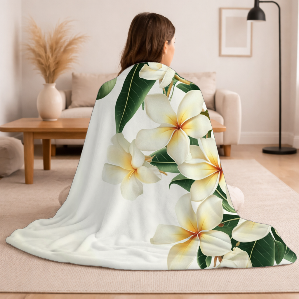 Personalized Garden Whisper Sherpa Blanket with Custom Name