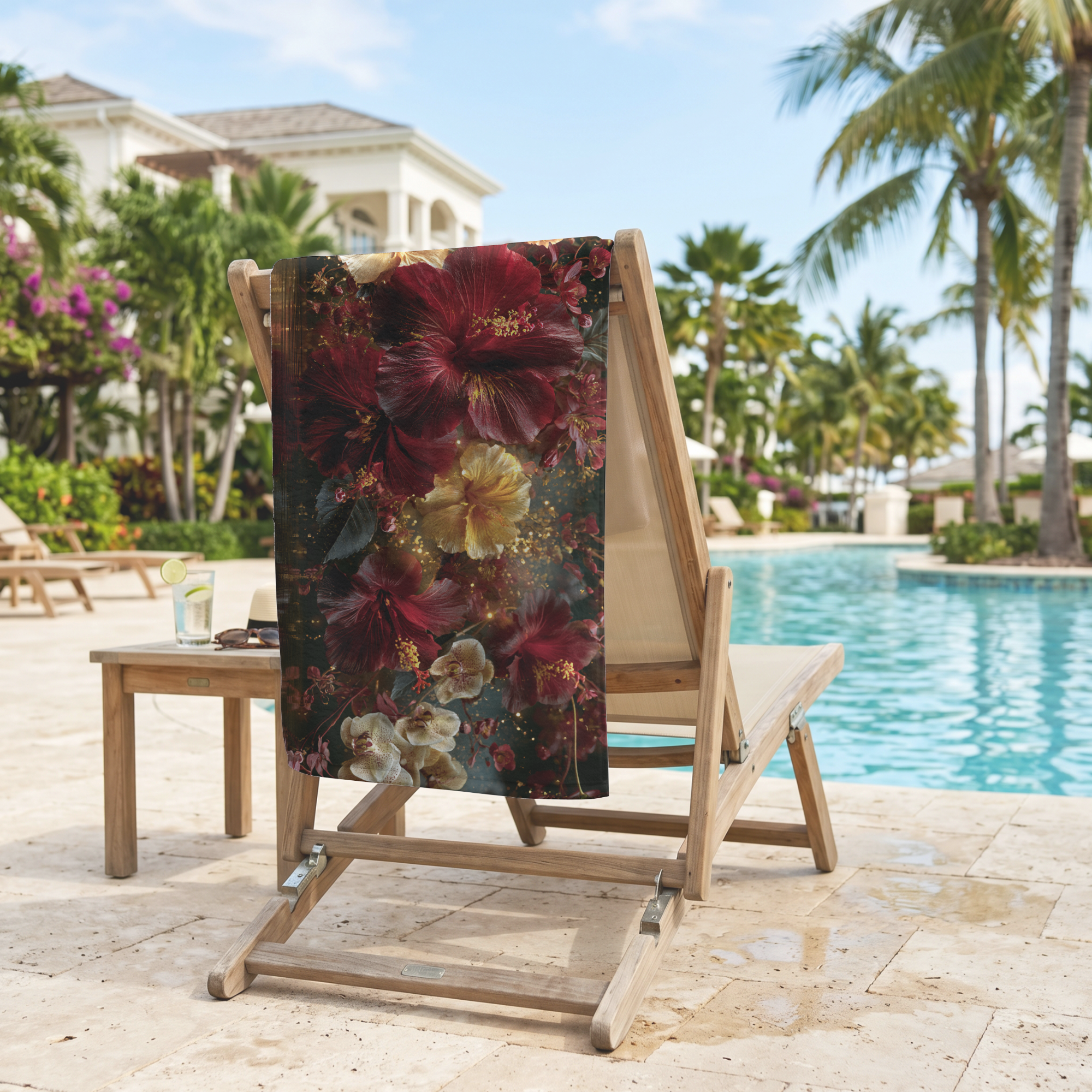 Personalized Botanical Towel with Custom Floral Print