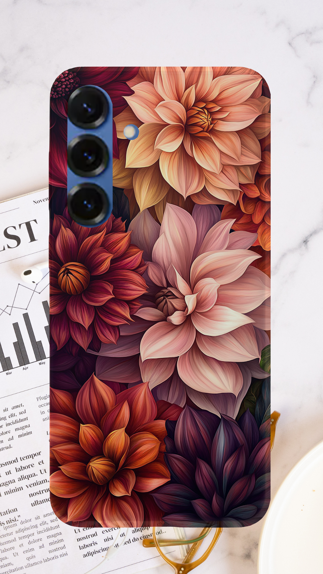 Personalized Floral Daydream Samsung Galaxy Case with Custom Name