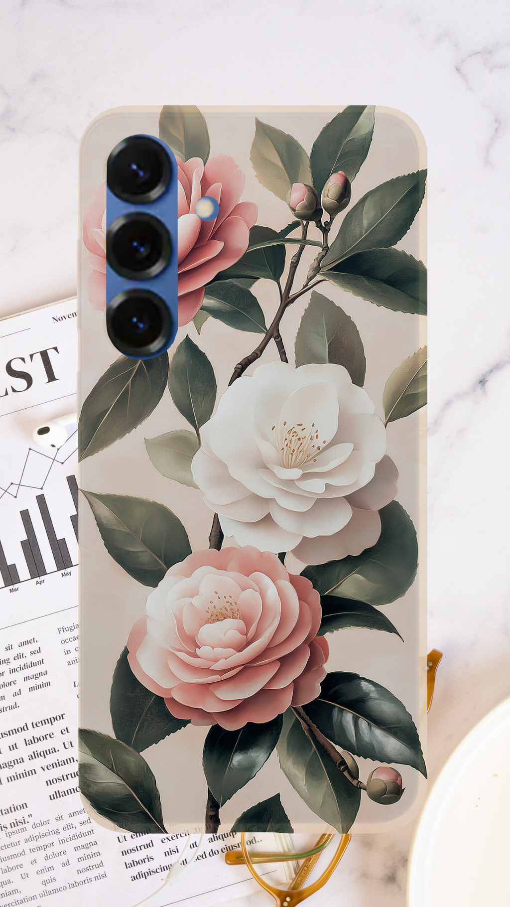 Personalized Daisy Bloom Samsung Galaxy Case with Custom Name