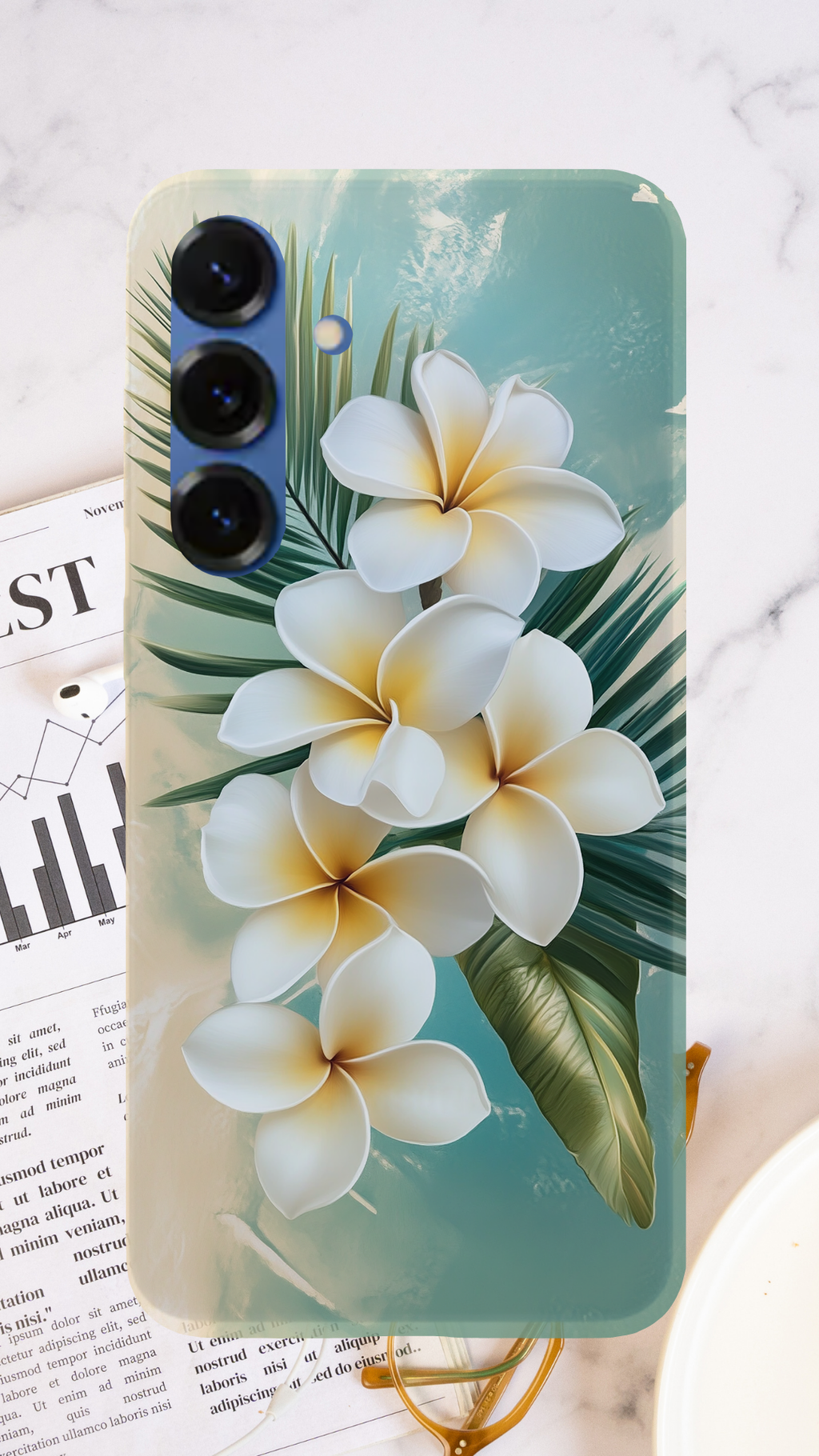 Personalized Botanical Bloom Samsung Galaxy Case with Custom Name