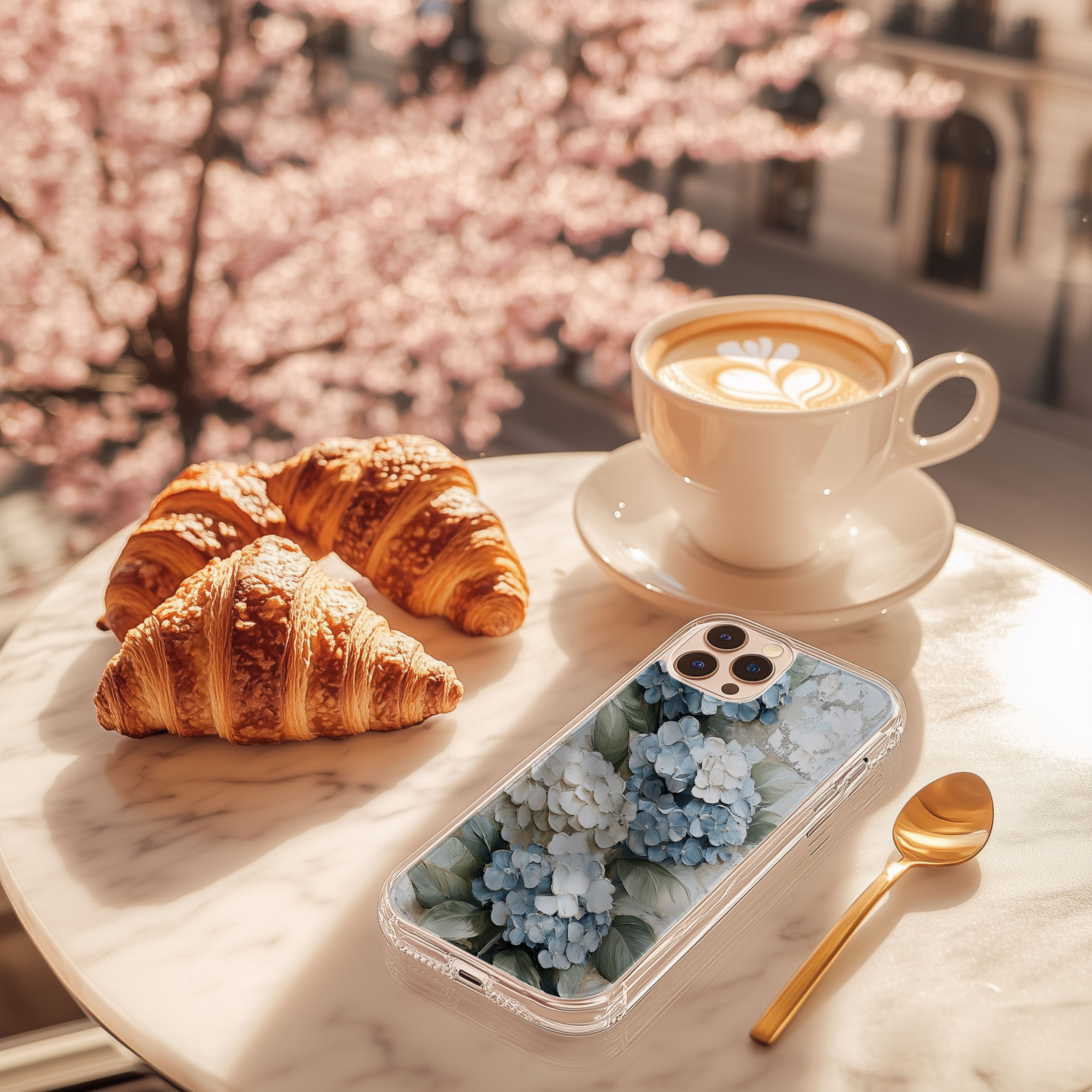 Custom Botanical iPhone Case with Personalized Name & Floral Protective Cover