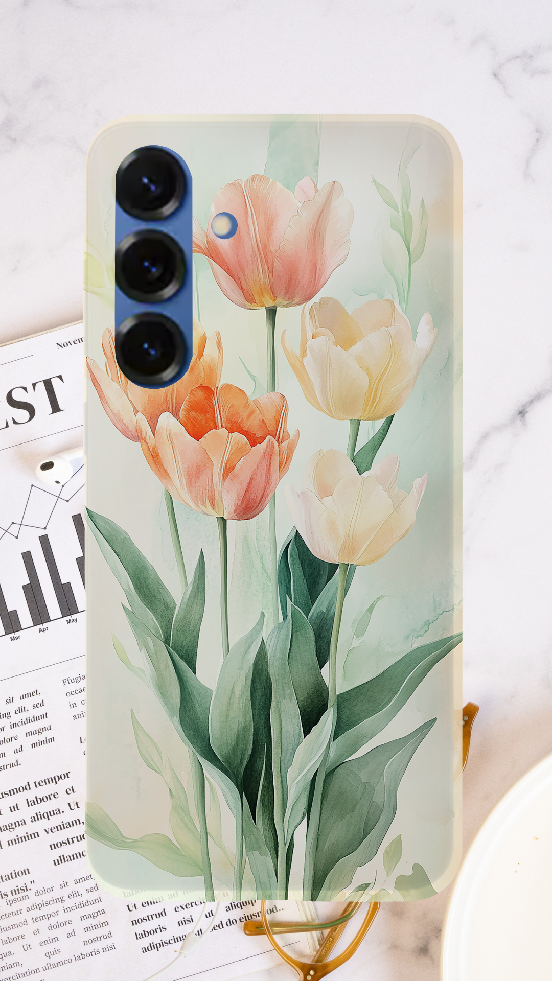 Personalized Petal Paradise Samsung Galaxy Case with Custom Name