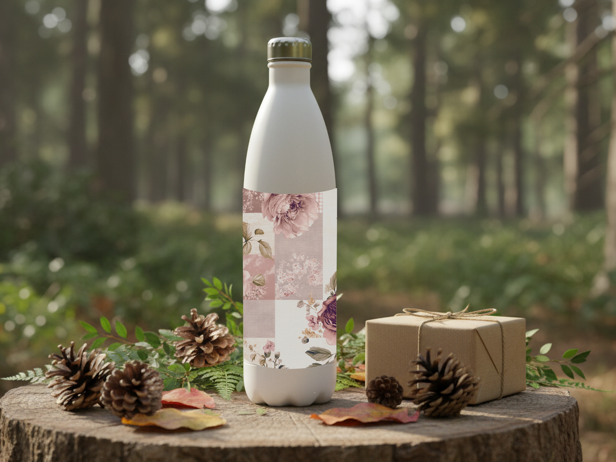 Blush Rose Stainless Steel Water Bottle Personalized for Garden Path Refreshment