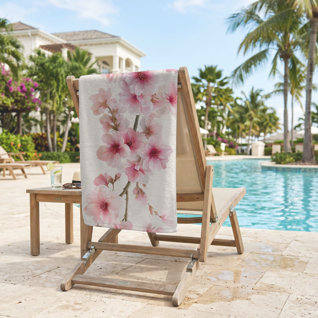 Floral Botanical Towel with Personalized Name