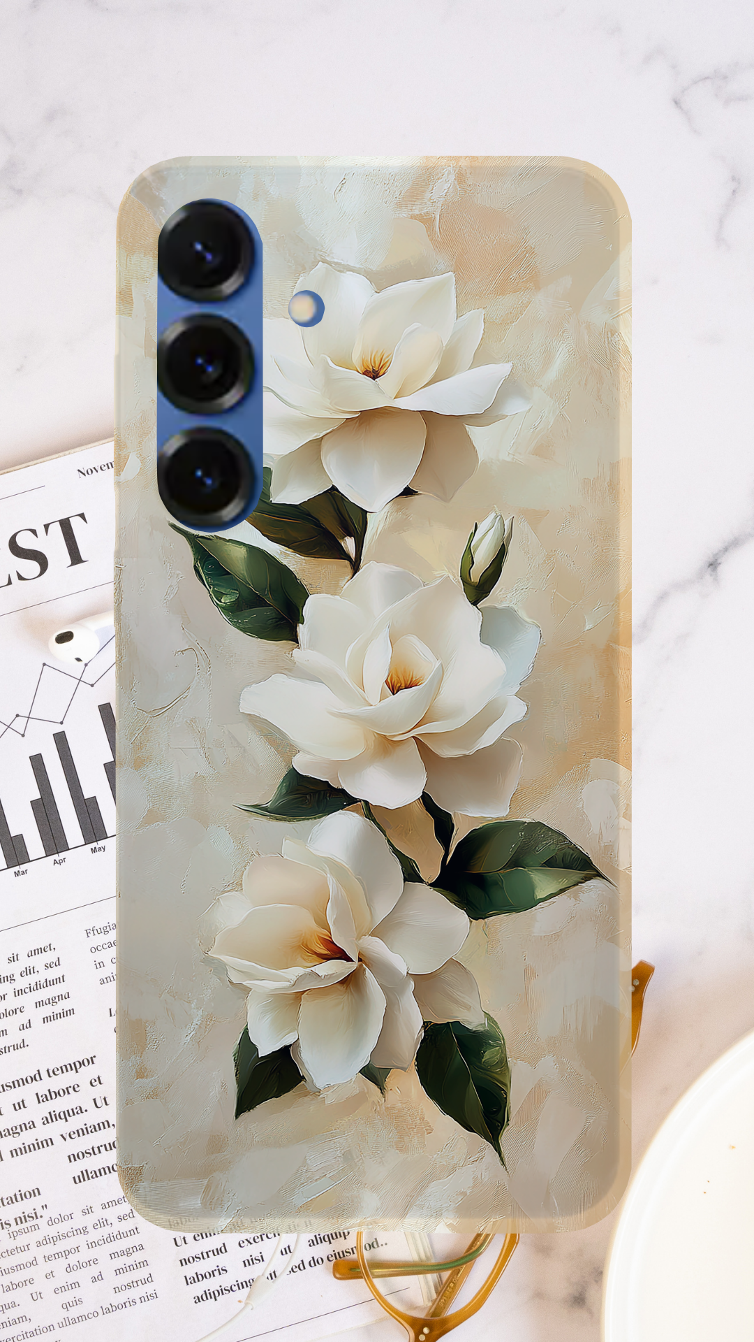 Personalized Petal Garden Samsung Galaxy Case with Custom Name