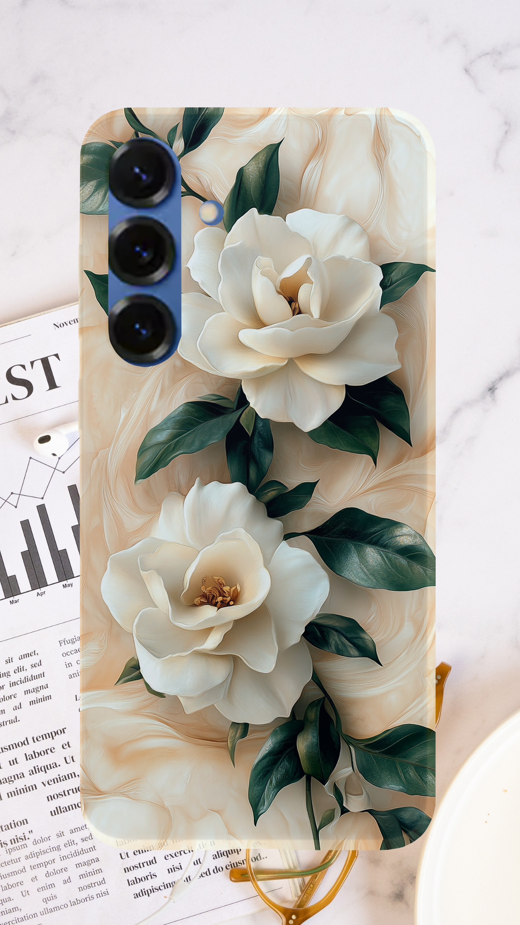 Personalized Petal Harmony Samsung Galaxy Case with Custom Name