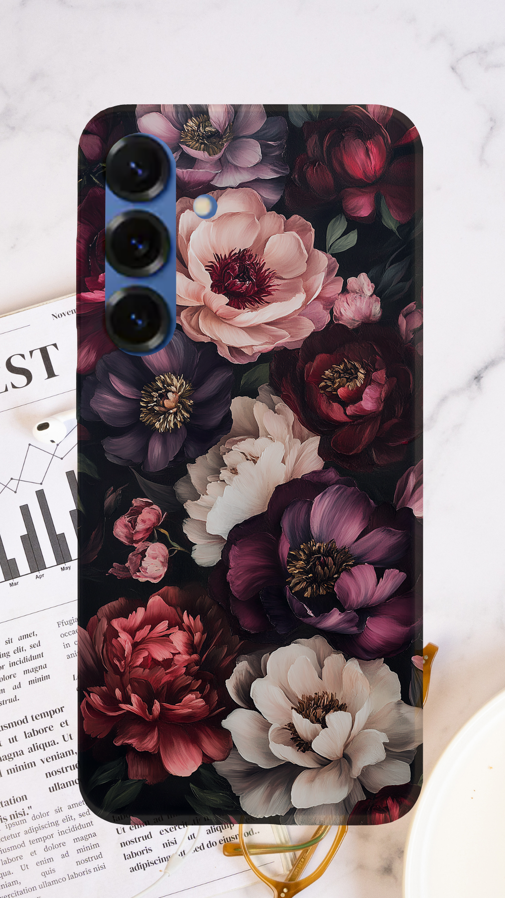 Personalized Petal Symphony Samsung Galaxy Case with Custom Name