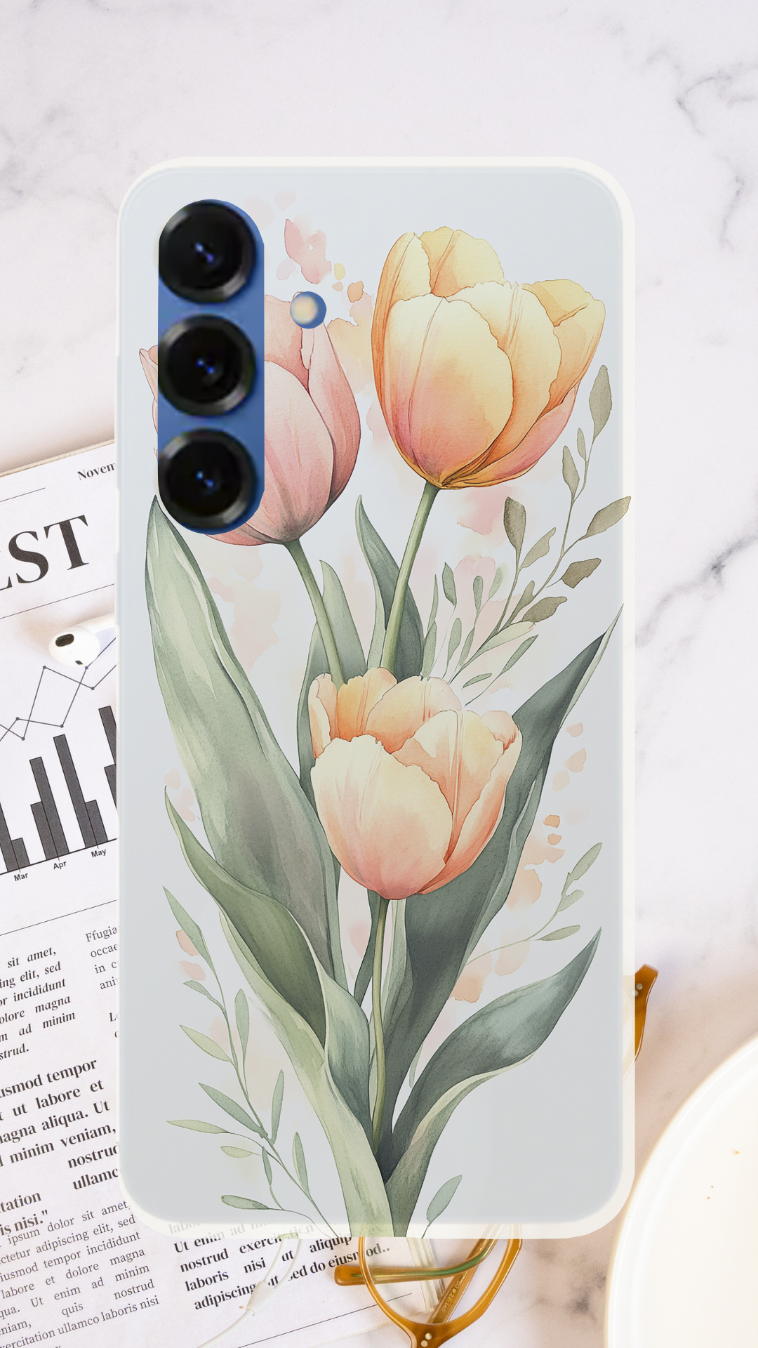 Personalized Floral Sanctuary Samsung Galaxy Case with Custom Name