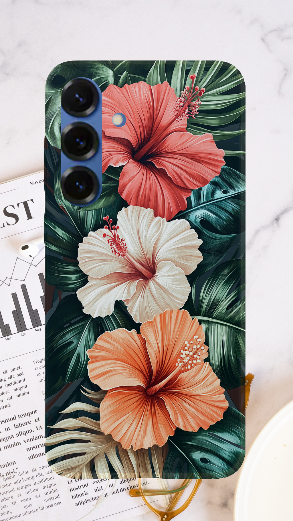 Personalized Floral Treasure Samsung Galaxy Case with Custom Name