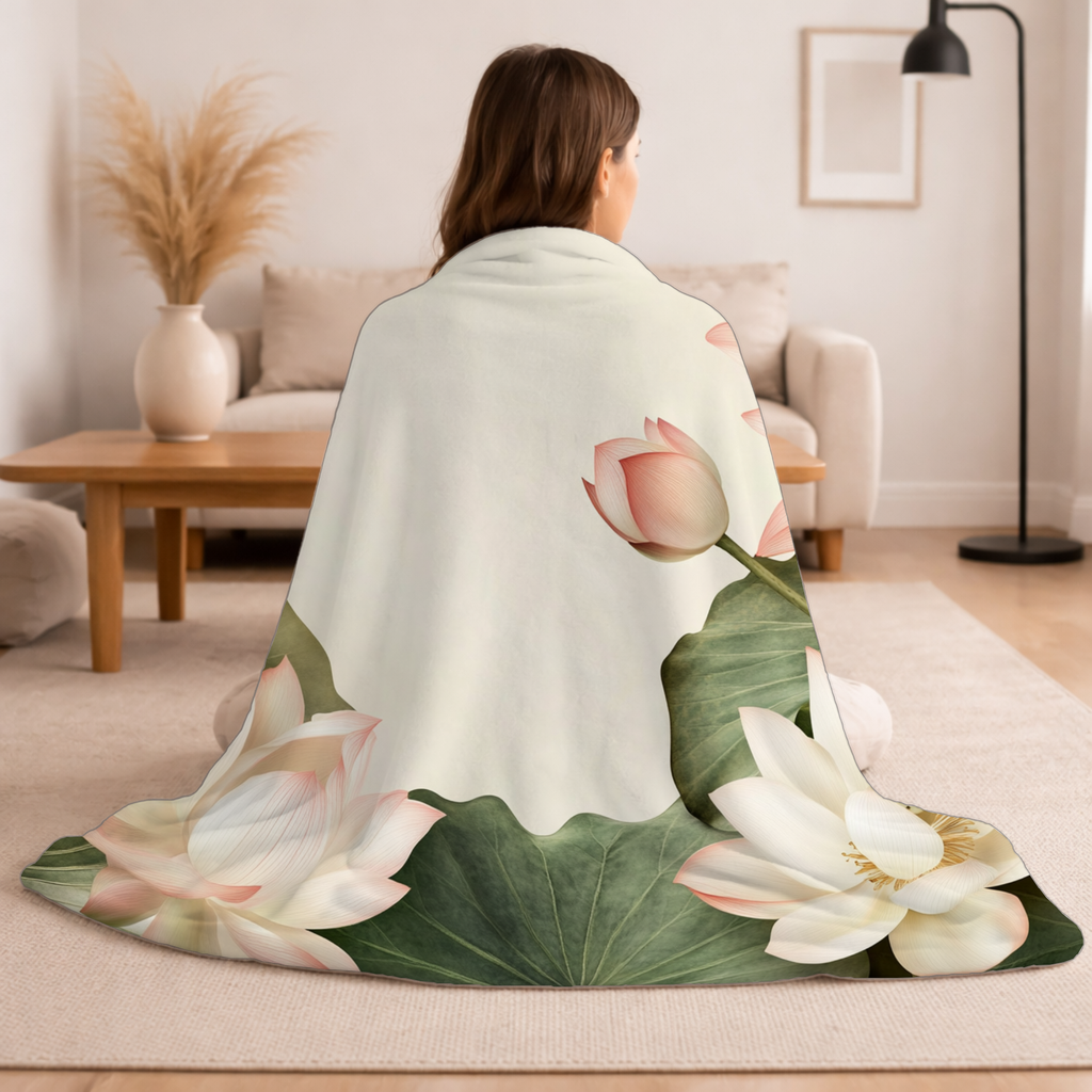 Personalized Bloom Journey Sherpa Blanket with Custom Name