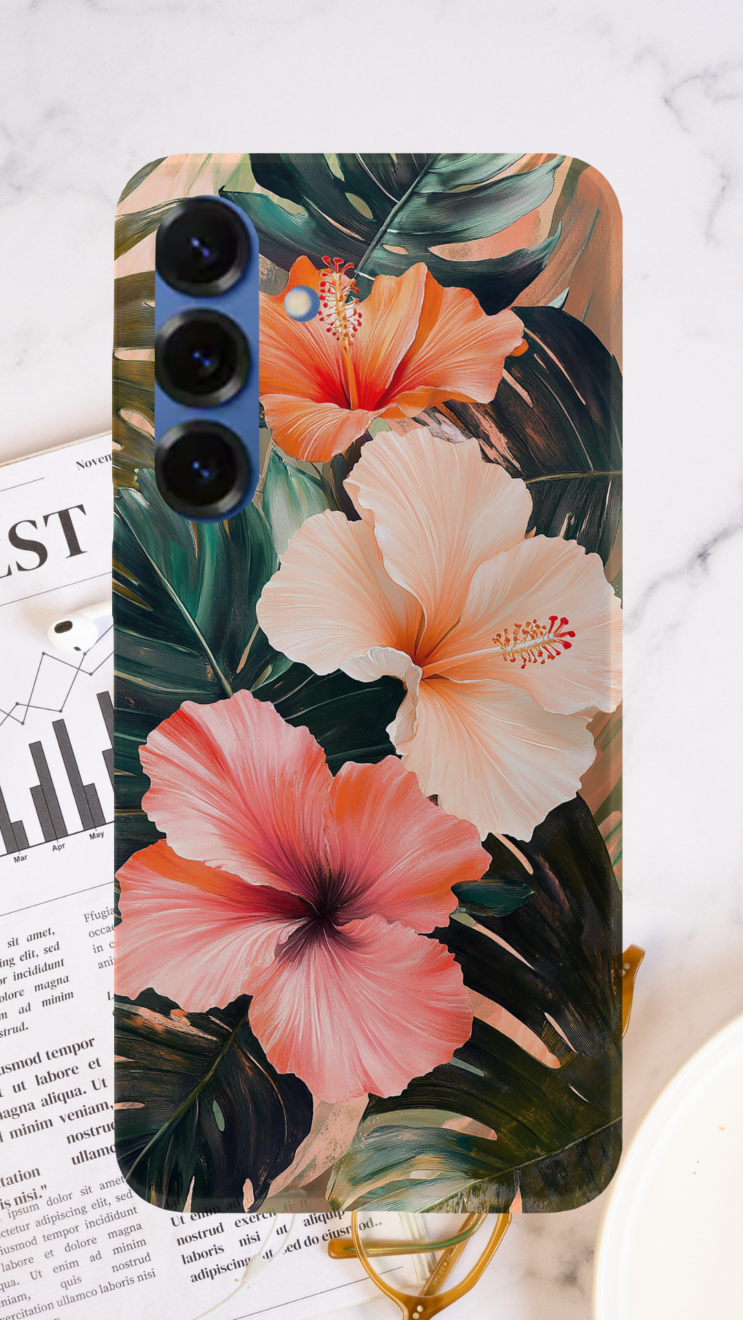 Personalized Botanical Breeze Samsung Galaxy Case with Custom Name