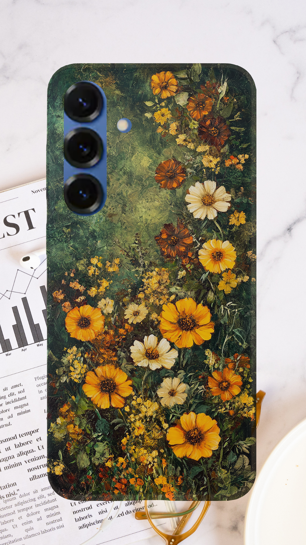 Personalized Petal Cottage Samsung Galaxy Case with Custom Name