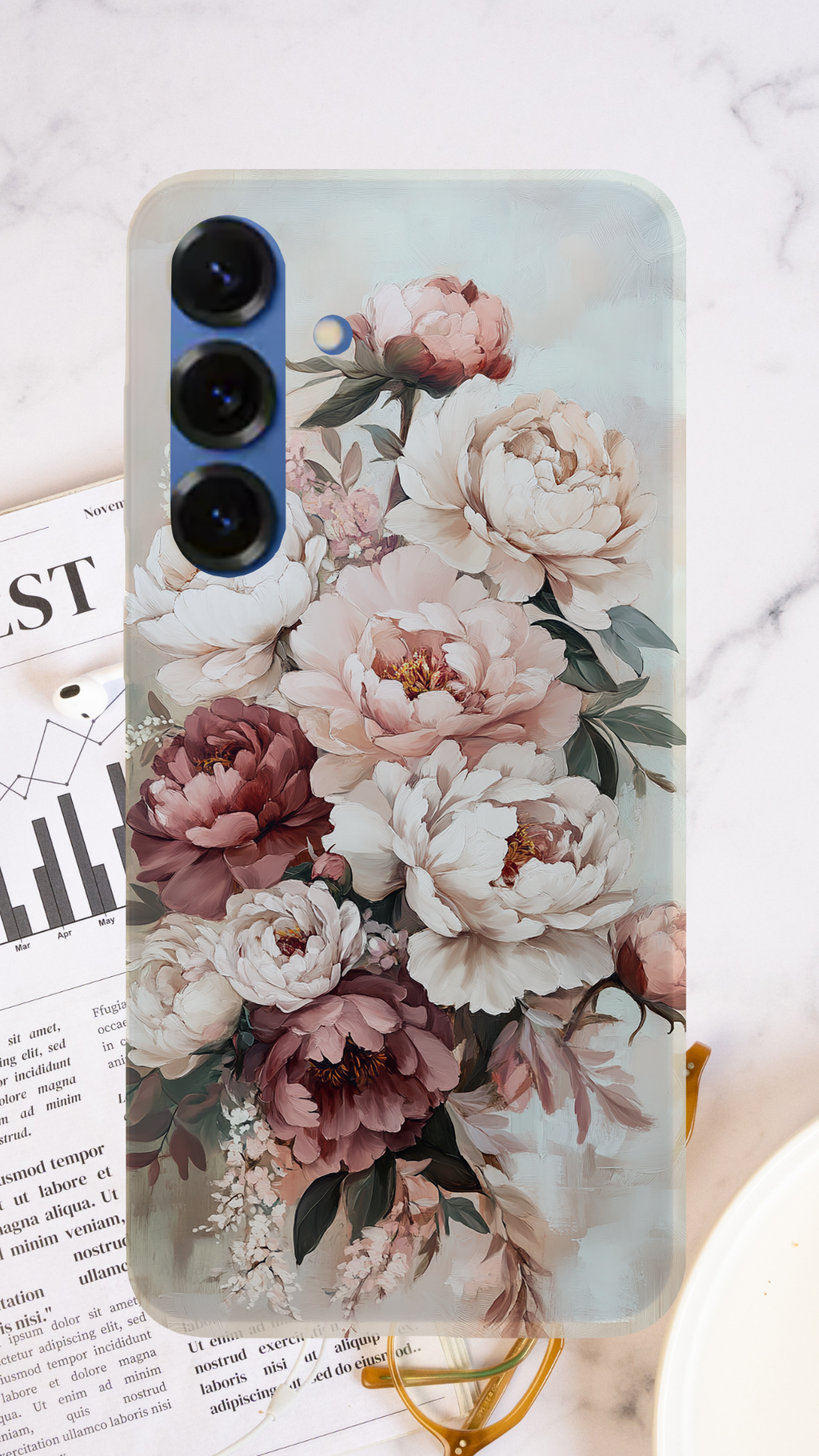 Personalized Meadow Petals Samsung Galaxy Case with Custom Name