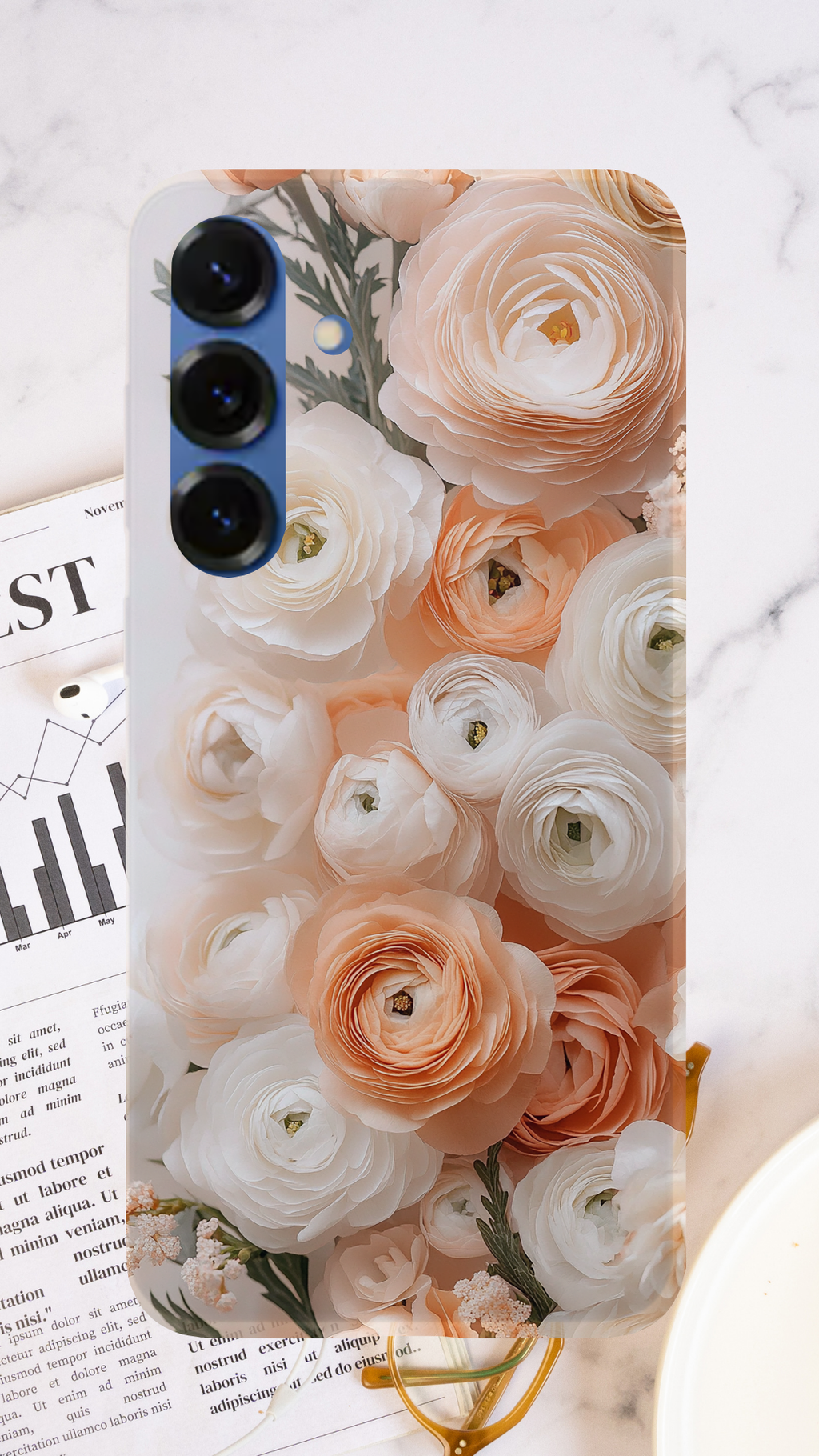 Personalized Sunlit Petals Samsung Galaxy Case with Custom Name