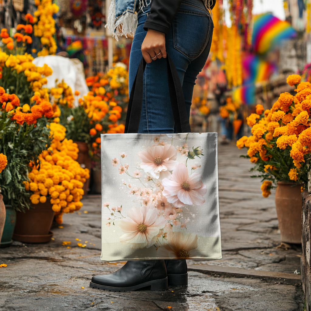 Personalized Floral Weekend Tote Bag with Custom Name for Travel & Daily Use