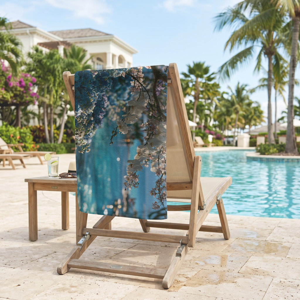 Botanical Floral Towel with Personalized Name