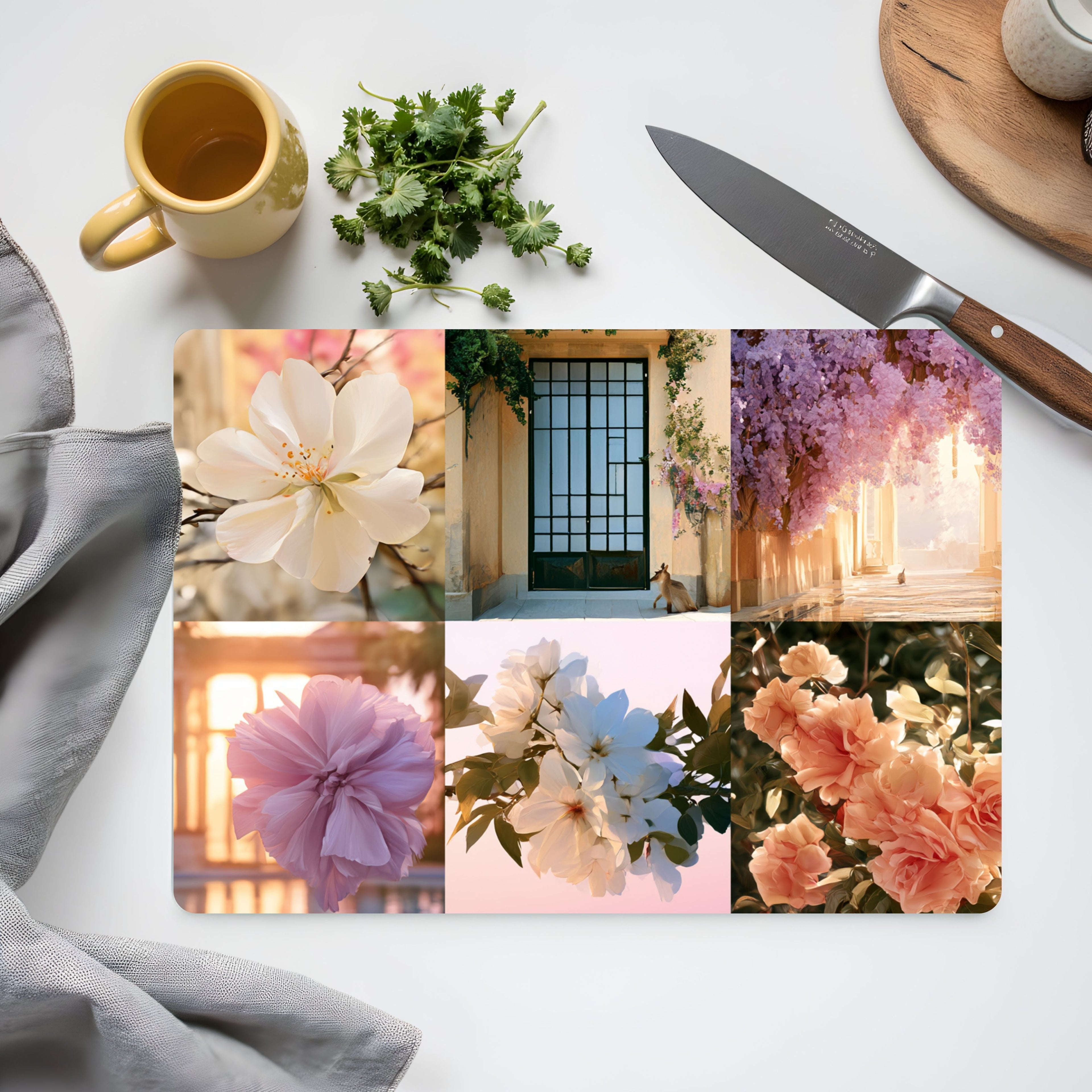 Garden Glass Cutting Board Personalized for Charming Kitchen Spaces