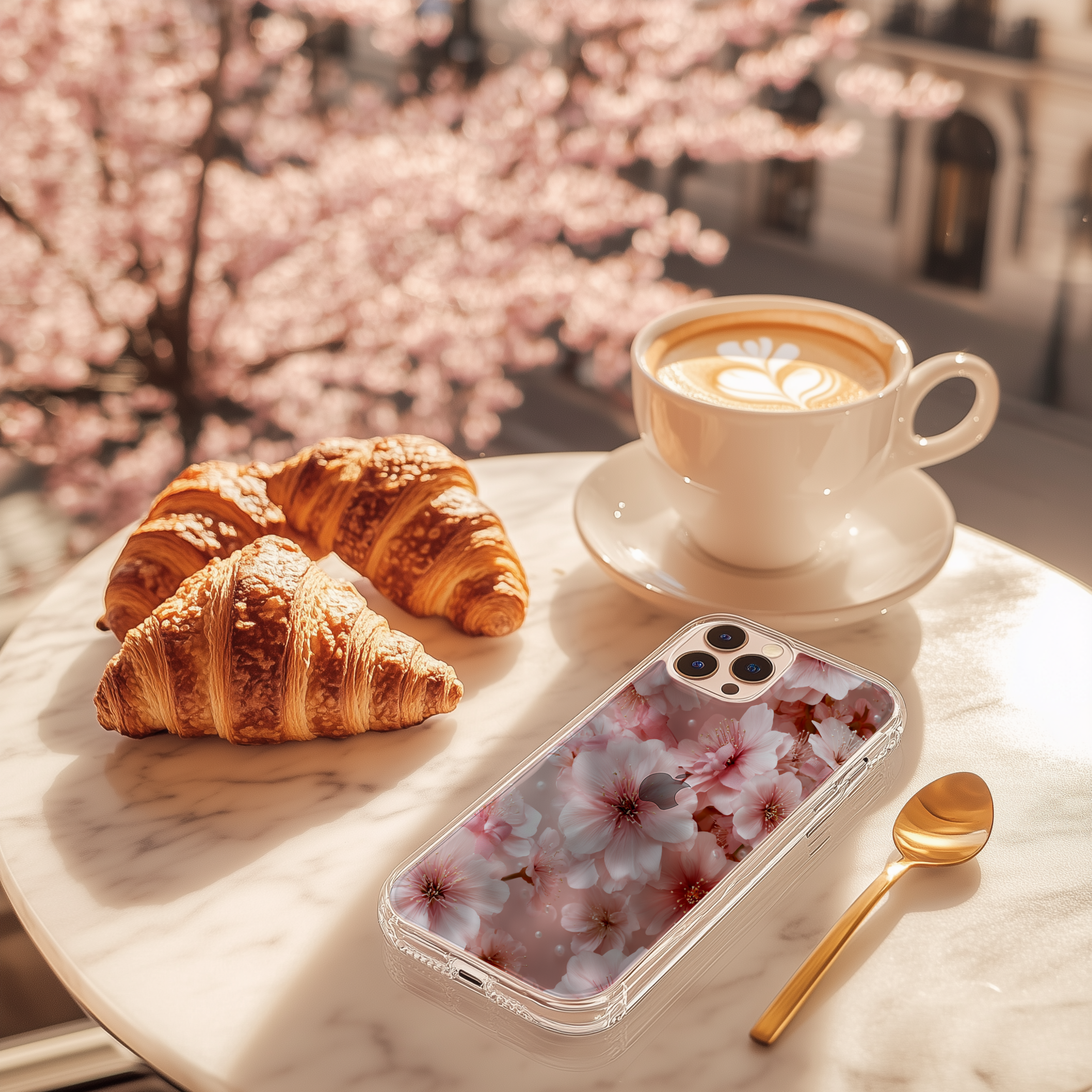 Personalized Floral Essence iPhone Case with Custom Name & Botanical Protective Cover