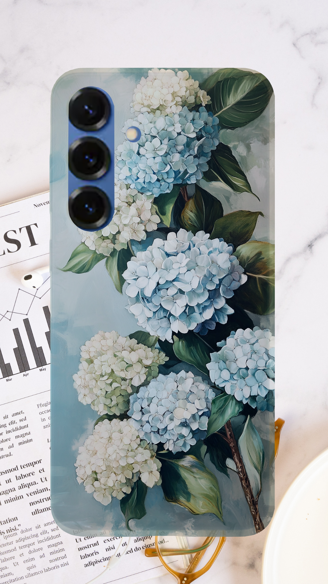 Personalized Cottage Blossom Samsung Galaxy Case with Custom Name