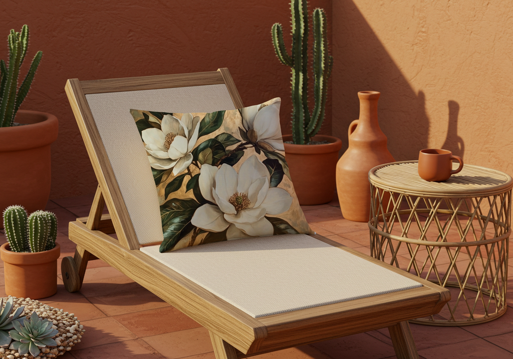 Personalized Magnolia Heritage Pillow with Custom Name