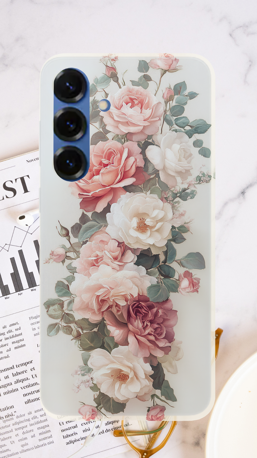 Personalized Petal Haven Samsung Galaxy Case with Custom Name