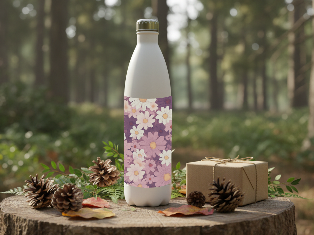 Daisy Bloom Stainless Steel Water Bottle Personalized for Riverside Garden Getaways