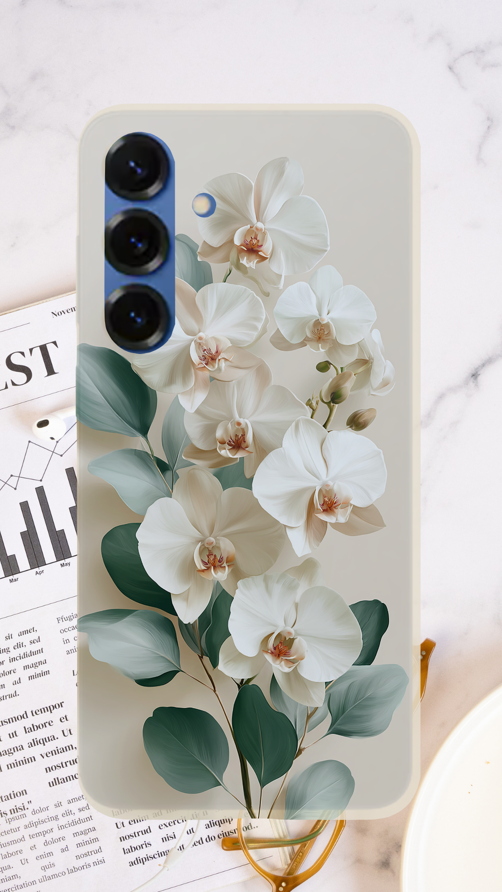 Personalized Floral Wonderland Samsung Galaxy Case with Custom Name