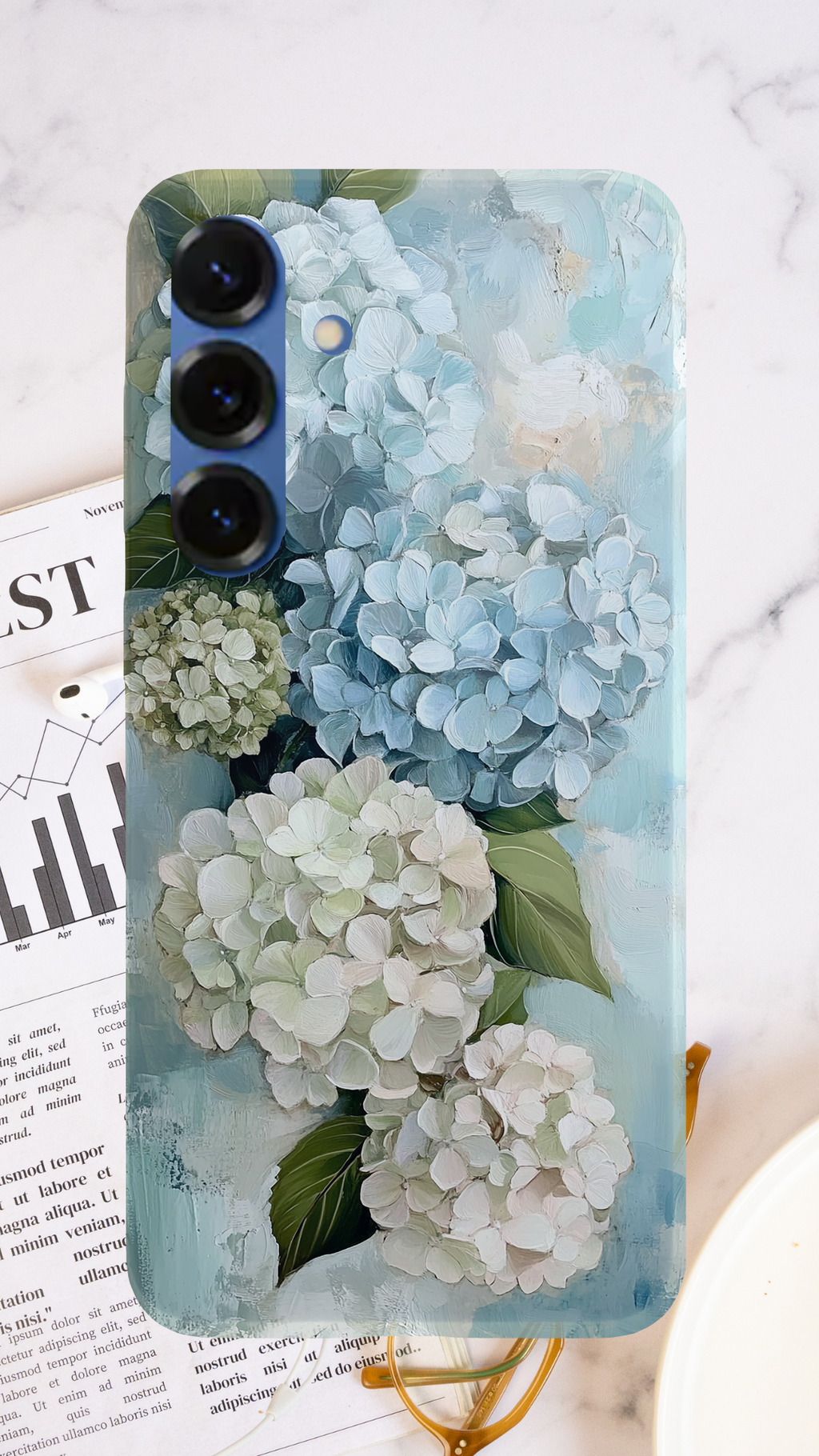 Personalized Floral Essence Samsung Galaxy Case with Custom Name