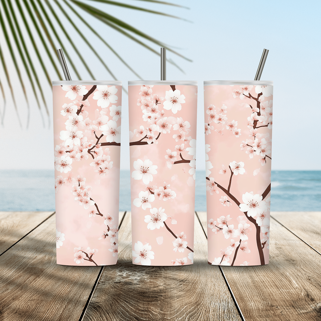 Personalized Meadow Bloom Stainless Steel Tumbler with Custom Name