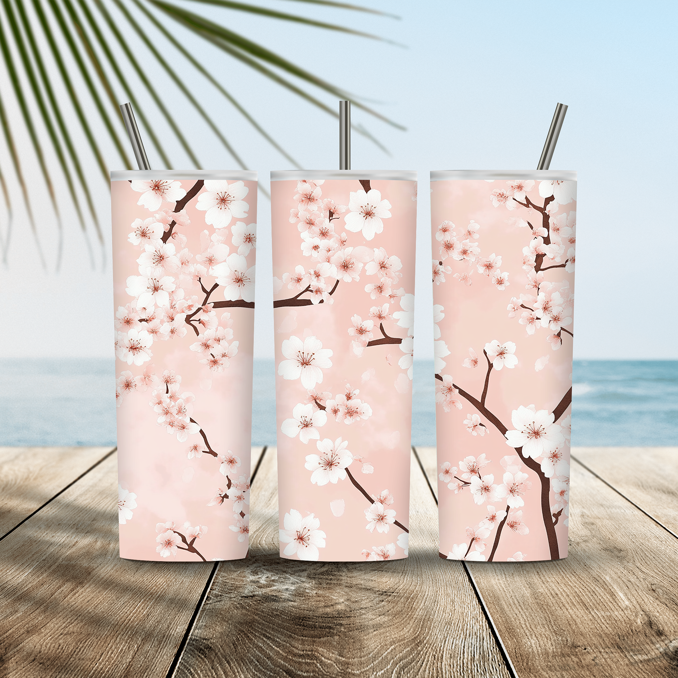 Personalized Meadow Bloom Stainless Steel Tumbler with Custom Name
