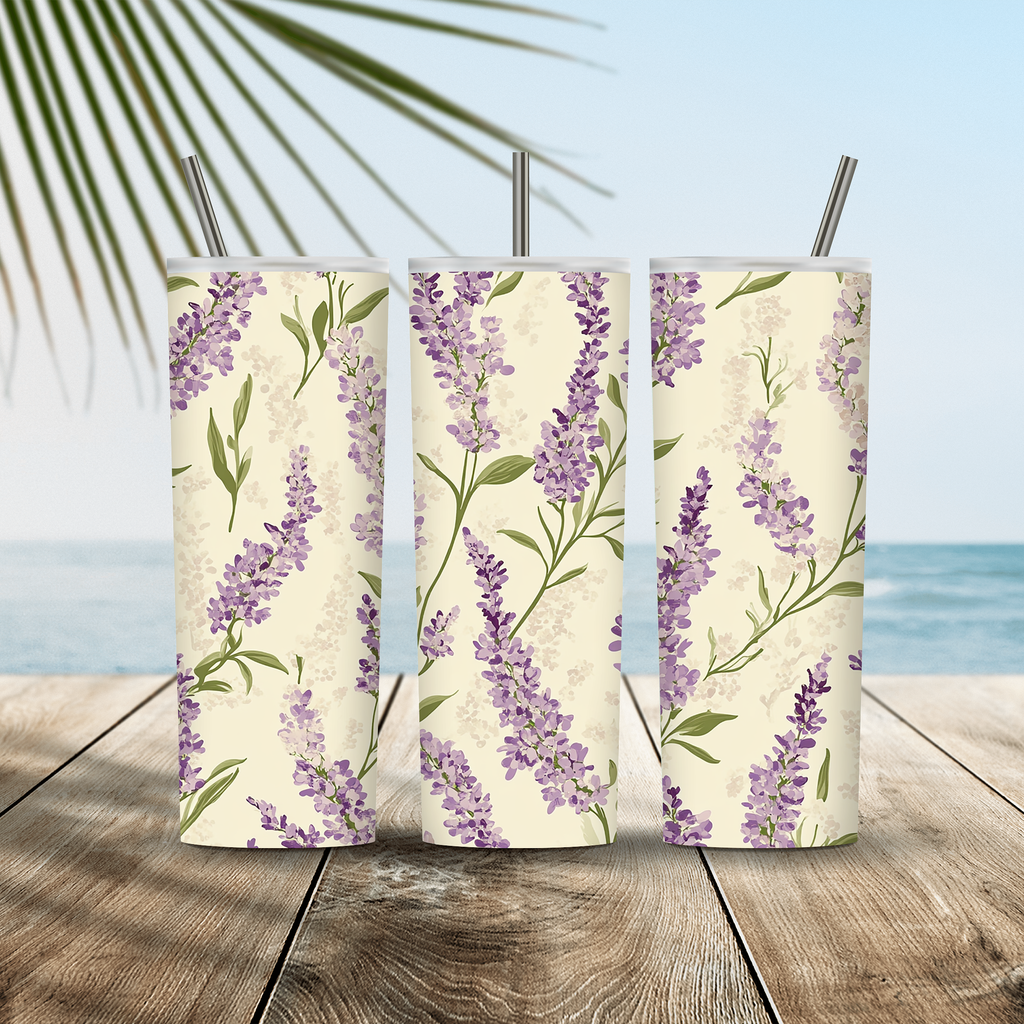 Personalized Botanical Breeze Stainless Steel Tumbler with Custom Name