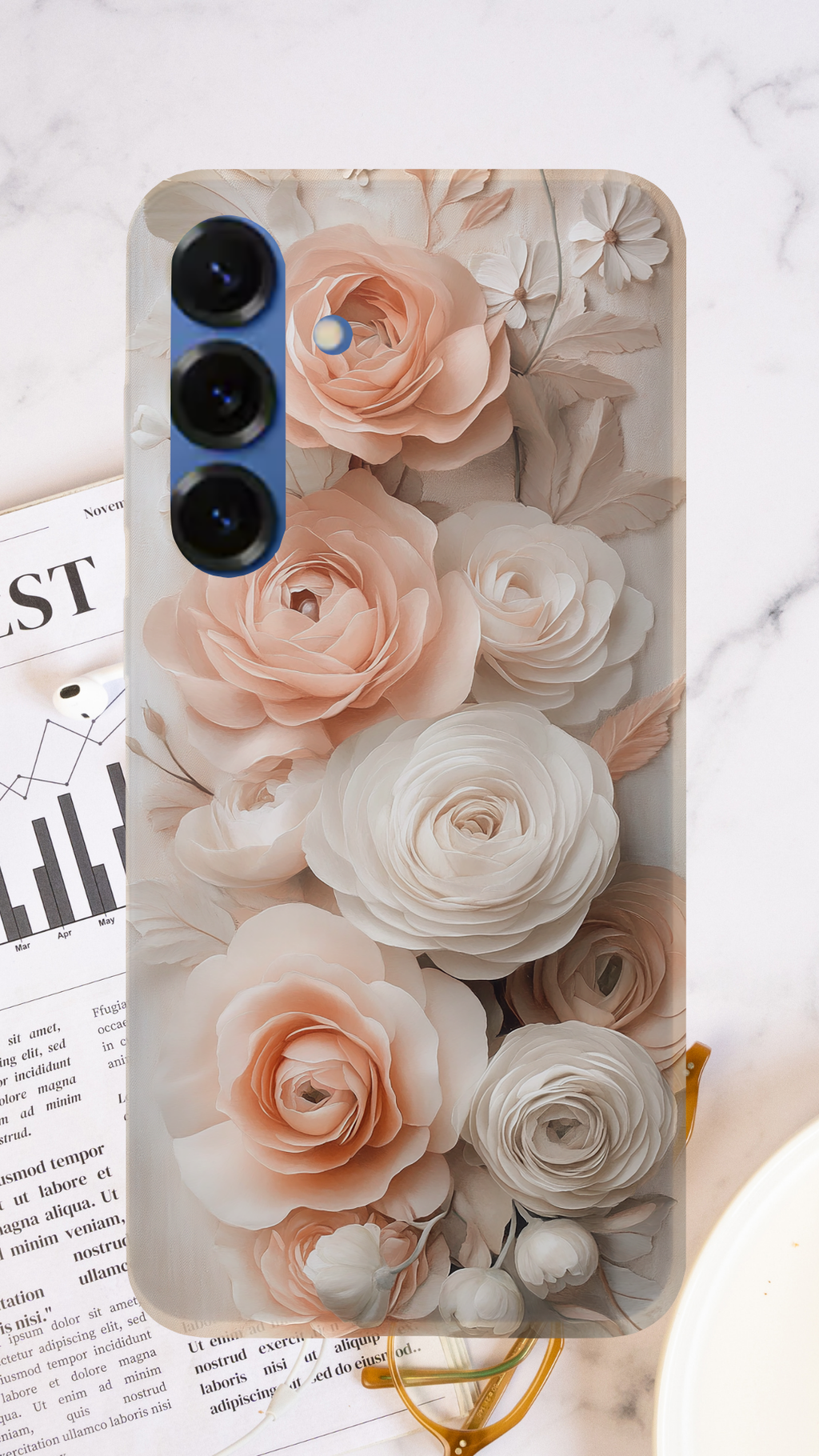 Personalized Petal Breeze Samsung Galaxy Case with Custom Name