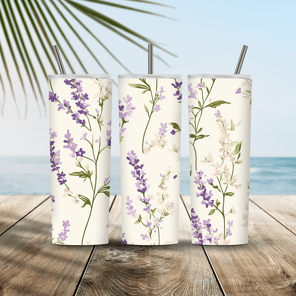 Personalized Garden Petals Stainless Steel Tumbler with Custom Name
