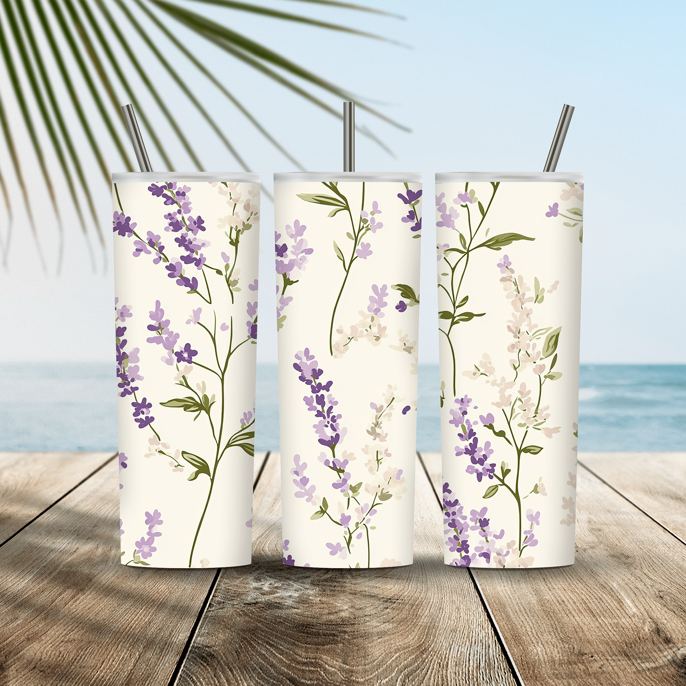 Personalized Garden Petals Stainless Steel Tumbler with Custom Name